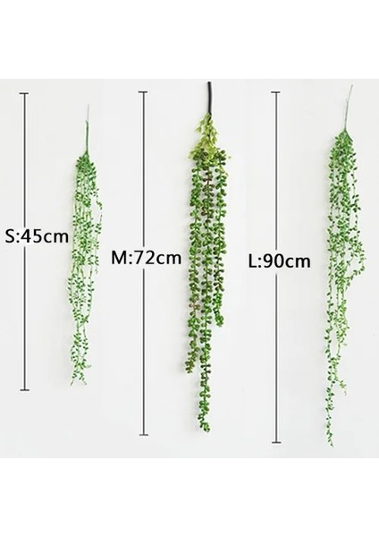 L-1 Adet Yapay Etli Bitkiler Plastik Boncuk Sevgilisi Gözyaşı Bitkiler Sahte Çiçekler/yeşil Bitkiler Saksı Duvar Asılı Dekor Ev Bahçe Için (Yurt Dışından)