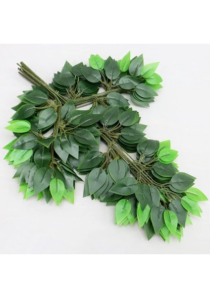 Ipek B 12 Adet Yeşil Bitkiler Yapay Banyan Yaprağı Şube Plastik Ağaç Rattan Peyzaj Aksesuarları Düğün Bahçe Ev Yılbaşı Dekoru (Yurt Dışından) fırsatları