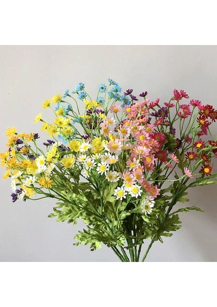 E Yapay Papatya Çiçekleri Ipek Sahte Papatya Çiçekleri Stamen Küçük Papatya Düğün Ev Masa Süsü Için (Yurt Dışından) fırsatları