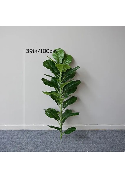 39IN Pot Olmadan 63IN Sahte Bitkiler Büyük Tropikal Yapay Ficus Ağacı Şubesi Gerçek Dokunmatik Banyan Ağacı Sahte Palmiye Yaprakları Ev Bahçe Dükkanı Dekor Için (Yurt Dışından)