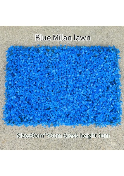 Mavi Yapay Bitki Duvar Çim 40X60CM Plastik Suni Çim Ev Bahçe Mağaza Alışveriş Merkezi Ev Dekorasyonu Yeşil Halı Çim (Yurt Dışından)