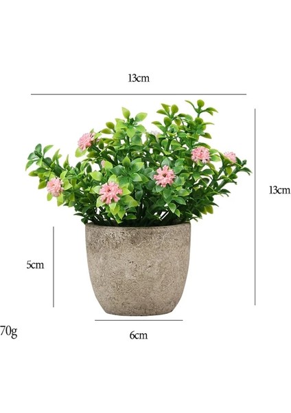 13 Mini Yapay Çiçekler Bitkiler Bonsai Masa Süsü Küçük Simüle Ağaç Saksı Bitkileri Sahte Çiçekler Ofis Masası Saksı Süs Ev (Yurt Dışından) fiyatları