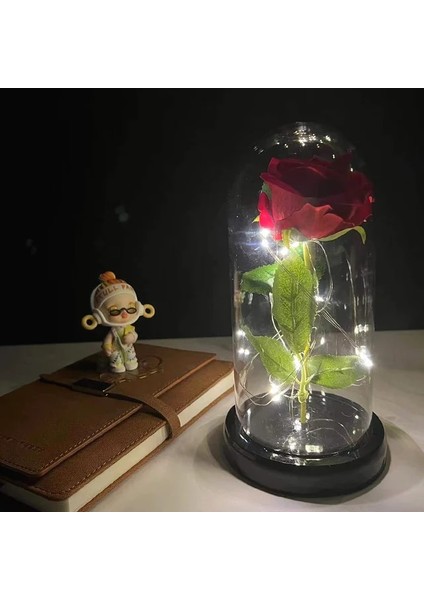 029 2022 LED Büyülü Galaxy Gül Ebedi 24 K Altın Folyo Çiçek Noel Sevgililer Günü Hediyesi Için Kubbede Peri Dize Işıkları ile (Yurt Dışından)