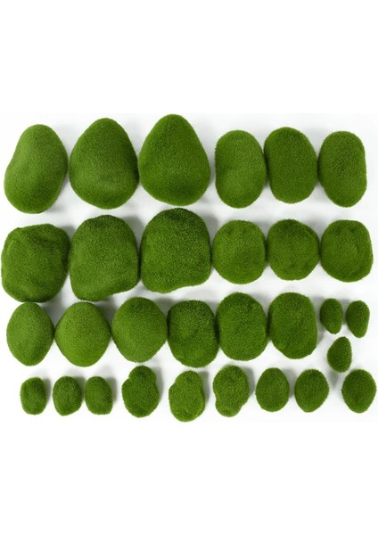 5x4 cm 10 Adet Yapay Yosun Kayalar Topu Sahte Yeşil Bitki Ev Bahçe Saksı Dekorasyon Mikro Peyzaj Dıy El Sanatları (Yurt Dışından)