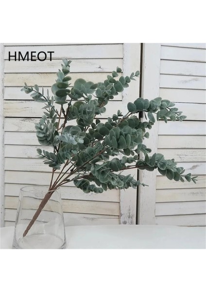 Beyaz Yeşil 45 cm Iskandinav Rüzgar Yapay Bitkiler Demet Okaliptüs Para Yaprağı Ev Düğün Deco Çiçek Aranjmanı Fotoğraf Sahne Gri Yeşil (Yurt Dışından) fiyatları