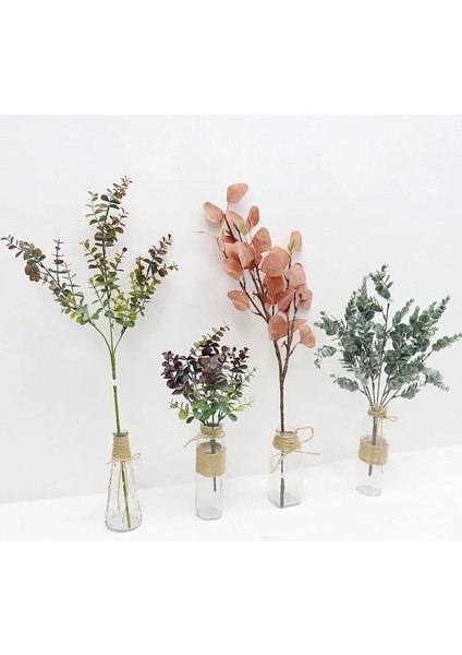 Beyaz Yeşil 45 cm Iskandinav Rüzgar Yapay Bitkiler Demet Okaliptüs Para Yaprağı Ev Düğün Deco Çiçek Aranjmanı Fotoğraf Sahne Gri Yeşil (Yurt Dışından) modelleri