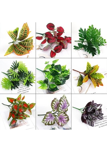 E Simüle El Hissi Filmi Bitki Masaüstü Dekorasyon Sahte Yeşil Bitki Aksesuarları Plastik Çiçekler Dış Mekan Dekoru (Yurt Dışından) modelleri