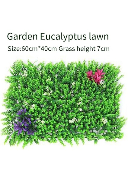 Stil 4 Yapay Bitki Duvar Çim 40X60CM Plastik Suni Çim Ev Bahçe Mağaza Alışveriş Merkezi Ev Dekorasyonu Yeşil Halı Çim (Yurt Dışından)