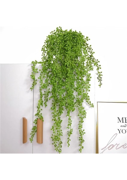 FZH077-C Yapay Saksı Turp Yaprağı Rattan Yeşil Yaprak Tavan Asma Sahte Fern Asılı Sepet Dekor Için Duvar Moss Için Düşen Bitki (Yurt Dışından)