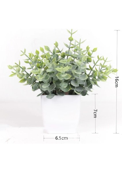 Sütlü Beyaz Yapay Bitkiler Bonsai Okaliptüs Yaprakları Küçük Ağaç Pot Yeşil Sahte Bitki Ev Bahçe Odası Masa Dekorasyon Için Saksı Kapalı (Yurt Dışından)