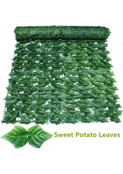 Tatlı Patates Yaprakları 2 Metre x 0,5 Metre Yapay Gizlilik Çit Ekranı Sahte Sarmaşık Yaprak Çitler 2/1 Metre Uzun Yapraklı Çit Panelleri Kapalı Açık Bahçe Güverte Balkon Ekranı (Yurt Dışından)