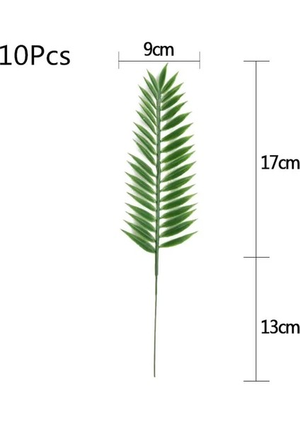 F01-10 Adet Tropikal Palmiye Yaprakları Yaz Monstera Yapay Ipek Kaplumbağa Yaprakları Ev Için Hawaii Luau Plaj Düğün Parti Dekor Sahte Bitkiler (Yurt Dışından)
