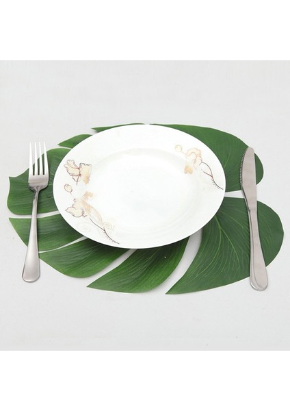 15 cm x 11.5 cm 12 Adet Yapay Tropikal Palmiye Yaprakları Hawaii Luau Tema Parti Süslemeleri Ev Bahçe Dekorasyonu AA8238 (Yurt Dışından)