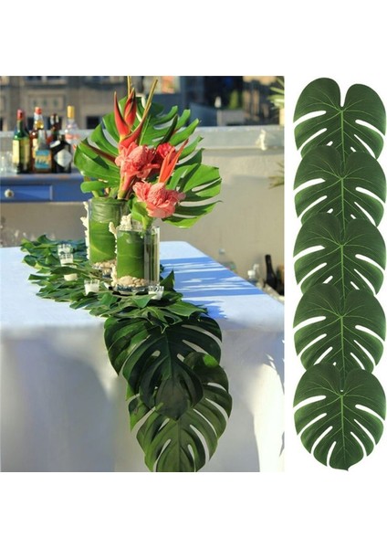 15 cm x 11.5 cm 12 Adet Yapay Tropikal Palmiye Yaprakları Hawaii Luau Tema Parti Süslemeleri Ev Bahçe Dekorasyonu AA8238 (Yurt Dışından)