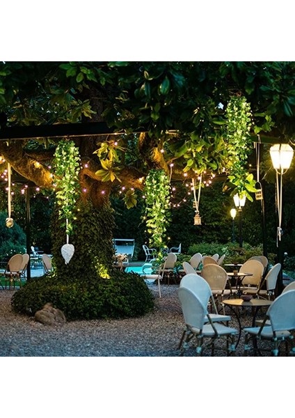 T05-1P 2 P Parlayan Yapay Asılı Bitki 2.9ft Sahte Sarmaşık Asma Yaprakları Duvar Bitki Garland LED Dizeleri ile Ev Bahçe Düğün Için Işık (Yurt Dışından)