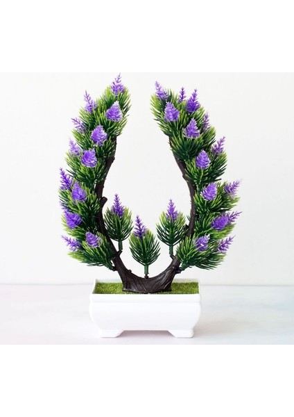 Xiangsiboluo Menekşe Yapay Bitkiler Dıy Basit Bonsai Küçük Ağaç Sahte Bitkiler Sahte Çiçekler Saksı Süsler Banyo Ev Dekor Otel Bahçe Dekor (Yurt Dışından)