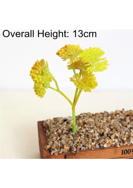 Fenglincao Sarı Yapay Yeşil Mor Kırmızı Mavi Etli Bitkiler Ev Bahçe Düğün Dekorasyon Mini Masaüstü Bonsai Dıy Plante Artificielle (Yurt Dışından)