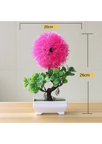 Jinyushu Pembe Yeni 1 Adet Büyüleyici Yapay Bitki Bonsai Simülasyon Küçük Ağaç Pot Bitki Saksı Parti Düğün Dekor Dıy Ev Gereçleri Sahte Bitki (Yurt Dışından)