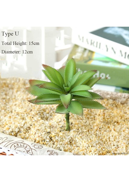 B 1 Adet 1 Adet Yapay Kaktüs Succulents Bonsai Çiçekler Dıy Ev Dekoru Sahte Bitkiler Manzara Masa Dekoratif Çöl Bitki (Yurt Dışından)
