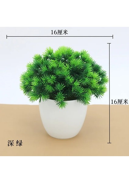 Yingxueqiu Yeşil Yapay Bitkiler Saksı Bonsai Yeşil Küçük Ağaç Bitkiler Ev Bahçe Dekor Için Sahte Çiçekler Saksı Süsler Parti Otel Dekor (Yurt Dışından) fırsatları