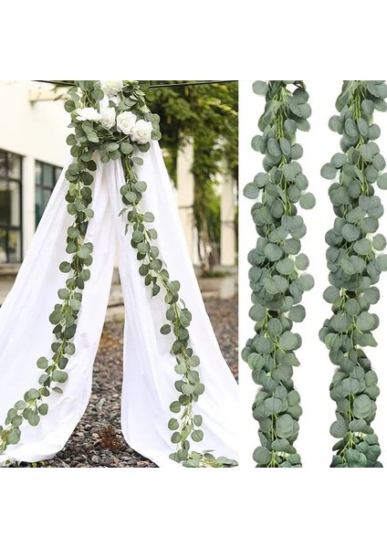136 Yaprak Yeşil Okaliptüs Yaprakları Çelenk Wisteria Yapay Çiçekler Rattan Sahte Bitki Ipek Yaprak Sarmaşıklar Düğün Doğum Günü Partisi Dekoru Için (Yurt Dışından)