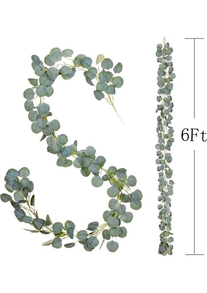 136 Yaprak Yeşil Okaliptüs Yaprakları Çelenk Wisteria Yapay Çiçekler Rattan Sahte Bitki Ipek Yaprak Sarmaşıklar Düğün Doğum Günü Partisi Dekoru Için (Yurt Dışından)