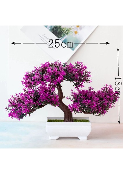 Yeşil Yapay Plastik Bitkiler Bonsai Küçük Ağaç Saksı Sahte Bitki Saksı Çiçek Ev Odası Masa Dekorasyon Bahçe Düzenleme Süsler (Yurt Dışından)