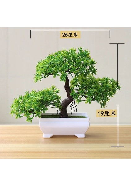 Yeşil Yapay Plastik Bitkiler Bonsai Küçük Ağaç Saksı Sahte Bitki Saksı Çiçek Ev Odası Masa Dekorasyon Bahçe Düzenleme Süsler (Yurt Dışından) fiyatları