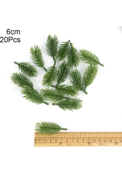 B02-20PCS 1 Paket Noel Çam Dalları Kar Yapay Bitkiler Çam Iğneleri Noel Ağacı Çelenk Ev Dekorasyonu Noel Yeni Yıl Hediyeleri (Yurt Dışından) fiyatları