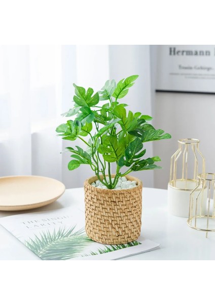 SS17 Yapay Bitkiler Yeşil Palmiye Yaprakları Noel Ev Düğün Bahçe Oturma Odası Yatak Odası Balkon Dekorasyon Sahte Plastik Çiçekler (Yurt Dışından) indirimleri