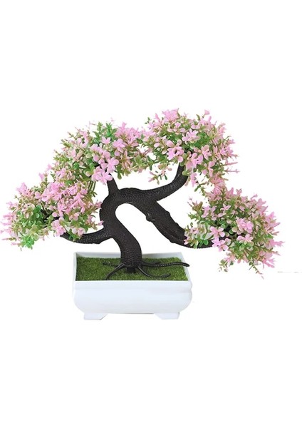 T1 Yapay Bitkiler Bonsai Küçük Ağaç Saksı Sahte Bitki Çiçekler Saksı Süsler Ev Odası Masa Dekorasyon Otel Bahçe Dekor Için (Yurt Dışından)