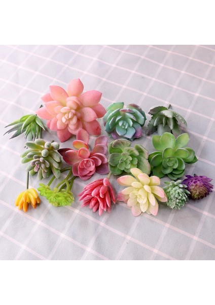 Fr Tian Shuang Lian Yeşil Yapay Succulents Bitkiler Masaüstü Mini Küçük Bonsai Ev Bahçe Yatak Odası Oturma Odası Ofis Dekorasyon Aksesuarları (Yurt Dışından)