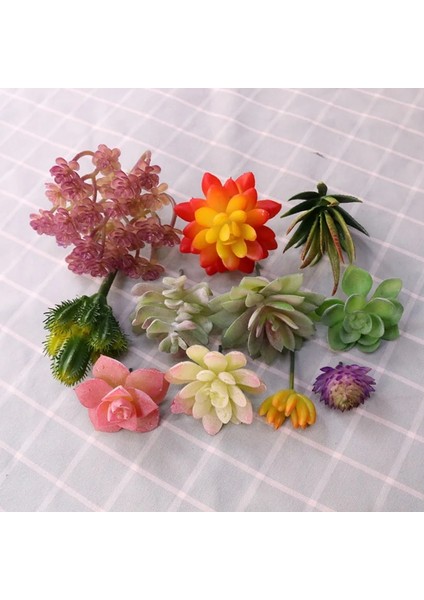 Fr Tian Shuang Lian Yeşil Yapay Succulents Bitkiler Masaüstü Mini Küçük Bonsai Ev Bahçe Yatak Odası Oturma Odası Ofis Dekorasyon Aksesuarları (Yurt Dışından)