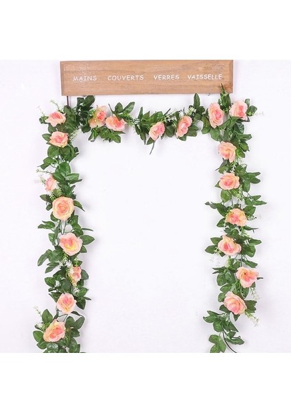 C Ipek Yapay Gül Asma Asılı Çiçekler Düğün Ev Bahçe Oturma Oda Duvar Dekorasyonu Rattan Sahte Bitkiler Yapraklar Çelenk (Yurt Dışından)