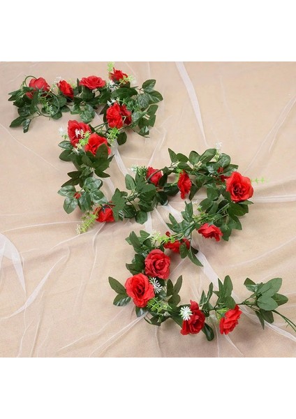 C Ipek Yapay Gül Asma Asılı Çiçekler Düğün Ev Bahçe Oturma Oda Duvar Dekorasyonu Rattan Sahte Bitkiler Yapraklar Çelenk (Yurt Dışından) modelleri