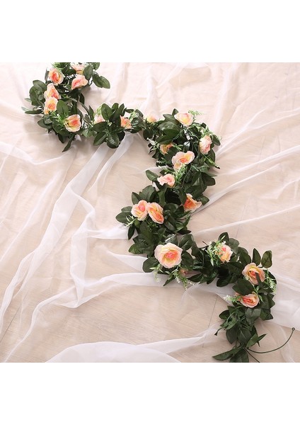 C Ipek Yapay Gül Asma Asılı Çiçekler Düğün Ev Bahçe Oturma Oda Duvar Dekorasyonu Rattan Sahte Bitkiler Yapraklar Çelenk (Yurt Dışından) indirimleri