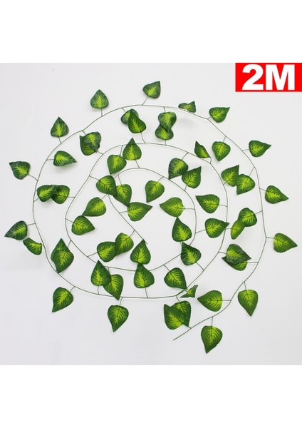 F-1 Dize 200 cm Yapay Bitkiler Rattan Sarmaşık Yeşil Yaprak Ivy Vine Dıy Asılı Çelenk Rattan Yeşillik Sahte Yapraklar Ev Düğün Dekor Için (Yurt Dışından)