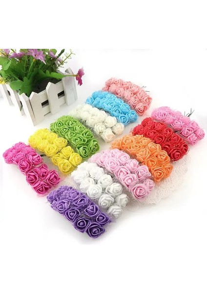 Turuncu 144 Adet Köpük Yapay Çiçek Çok Renkli Düğün Ev Dekor Scrapbooking Yapay Çiçek Zanaat Çelenk Aksesuarla Küçük Güller (Yurt Dışından) modelleri