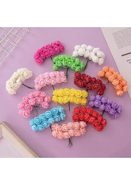 Turuncu 144 Adet Köpük Yapay Çiçek Çok Renkli Düğün Ev Dekor Scrapbooking Yapay Çiçek Zanaat Çelenk Aksesuarla Küçük Güller (Yurt Dışından) indirimleri