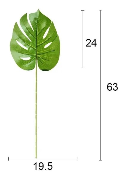 Zhonggan Lightgreen Tek Parça Monstera Yapay Bitkiler Plastik Tropikal Palmiye Ağacı Yaprakları Ev Bahçe Dekorasyonu Aksesuarları Fotoğraf Dekoratif (Yurt Dışından)
