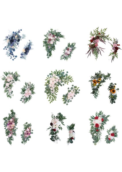 Option5 E 2 Parça Düğün Buketleri Düğün Sırası Kemer Arka Plan Dekorasyon Düğün Fotoğrafçılığı Çiçek Standı Aksesuarları (Yurt Dışından) modelleri