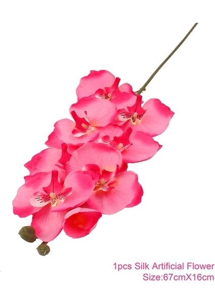 Orkide 4 1pc Ipek Kelebek Orkide Yapay Çiçekler Buket Düğün Ev Dekorasyonu Için Gerçek Dokunmatik Phalaenopsis Sahte Çiçekler Şakayık Gül (Yurt Dışından)