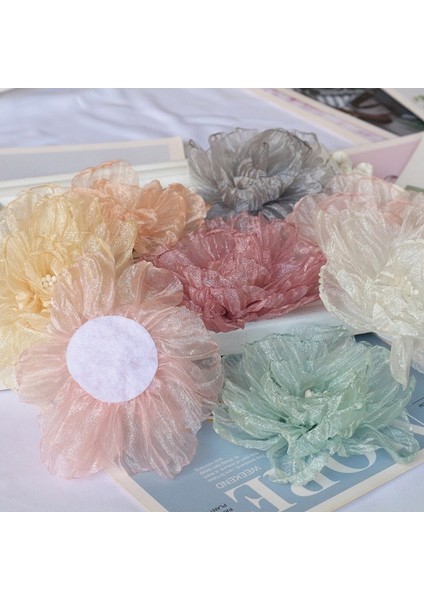 Rastgele Karıştırın 10 Adet/grup 9 cm El Yapımı Şifon Kumaş Yapay Çiçek Gelinlik Şapka Dekorasyon (Yurt Dışından) fırsatları