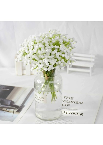 Beyaz 1 Adet 20 cm Beyaz Gypsophila Yapay Çiçekler Düğün Dıy Buket Dekorasyon Aranjmanı Plastik Bebekler Nefes Sahte Çiçek Ev Dekor (Yurt Dışından) modelleri
