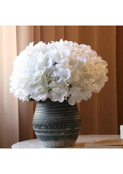 03 Simülasyon Mallorca Yapay Çiçek Büyük 5 Ortanca Ipek Kumaş Ev Oturma Odası Masa Dekorasyon Düğün Sahte Çiçek Mavi (Yurt Dışından) modelleri