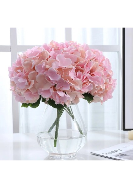 03 Simülasyon Mallorca Yapay Çiçek Büyük 5 Ortanca Ipek Kumaş Ev Oturma Odası Masa Dekorasyon Düğün Sahte Çiçek Mavi (Yurt Dışından) indirimleri