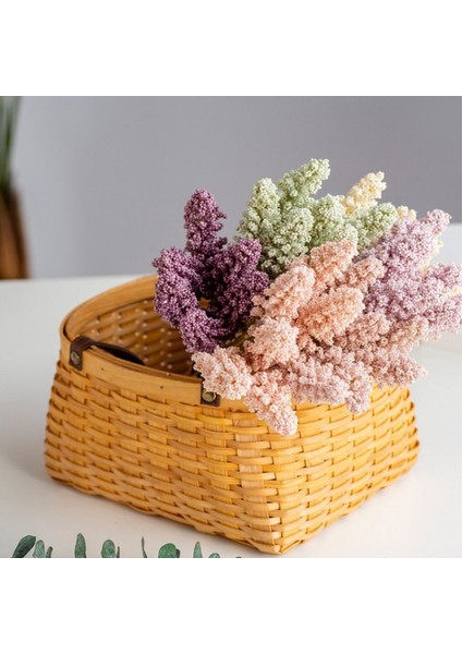 Lila Rengi 5 Paket 1 Demet 6 Adet Yapay Çiçekler, Mini Köpük Buğday Düğün Parti Dekorasyonu, Dıy Buğday Buketi Ev Bahçe Dekorasyonu (Yurt Dışından)