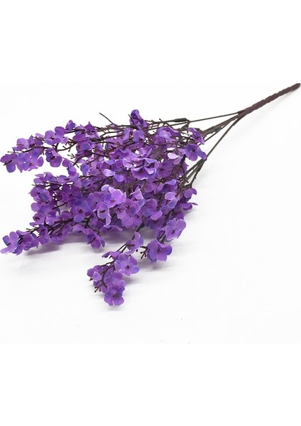 Mor Pembe Ipek Gypsophila Yapay Çiçekler Küçük Demetler 5 Çatal 30 cm Oturma Odası Dekorasyon Sahte Bitkiler Vazo Ev Düğün Için (Yurt Dışından)