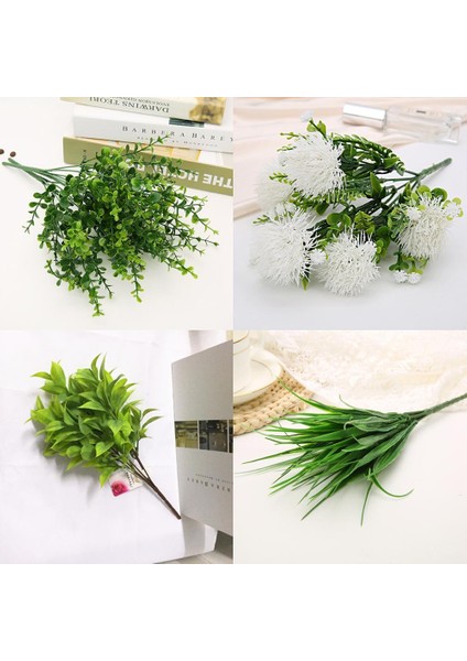 15 7 Çatal Su Çim Okaliptüs Plastik Yapay Bitkiler Yeşil Çim Plastik Çiçek Bitki Düğün Ev Dekorasyon Masa Dekorları (Yurt Dışından) fiyatları