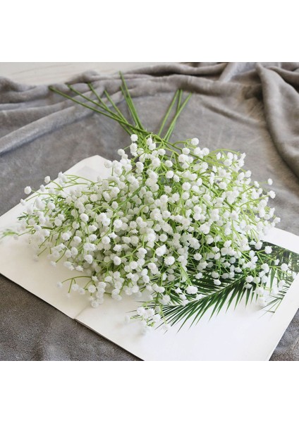 Gül Kırmızı 1 Demet Yapay Sahte Ipek Gypsophila Çiçekler Düğün Ev Dekorasyon Silikon Gerçek Dokunmatik Dekoratif Bahçe Dekor (Yurt Dışından) fiyatları
